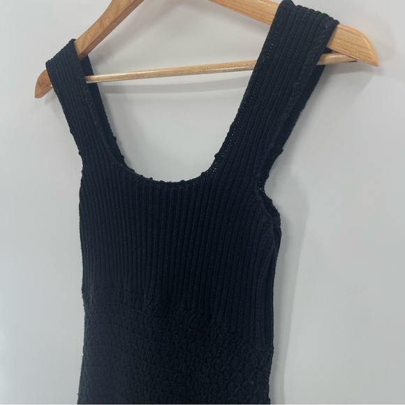 J. Crew Boho Handknit Little Black Dress Fully Lined Size XS - Picture 6 of 9